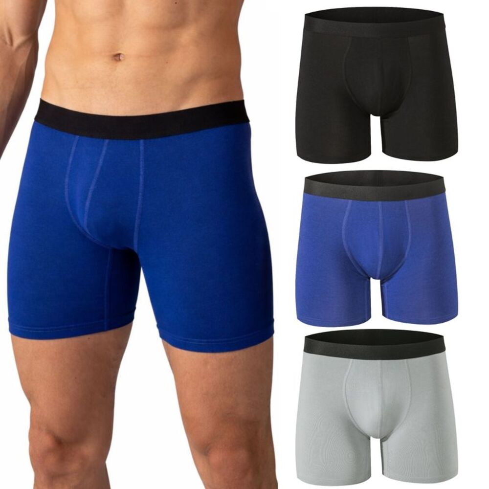 Alpine Swiss Mens Boxer Briefs 3 Pack Underwear Breathable Comfortable Trunks